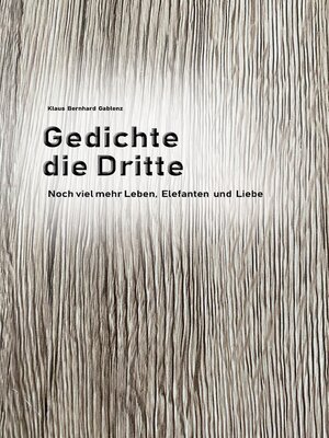 cover image of Gedichte die Dritte